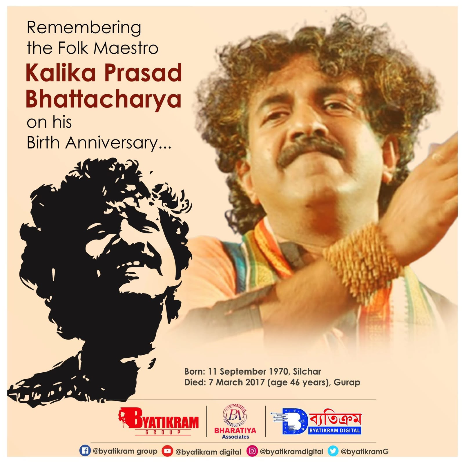লোকসংগীতের সুরসাধক কালিকা প্রসাদের জন্মবার্ষিকীতে ব্যতিক্রমের শ্রদ্ধার্ঘ্য